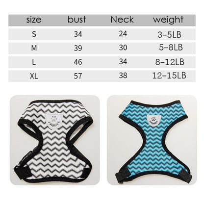  Reflective Chest Harness Sizing Chart 